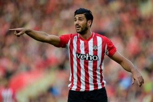 SOUTHAMPTON, ENGLAND - OCTOBER 25:  Graziano Pelle of Southampton signals during the Barclays Premier League match between Southampton and Stoke City at St Mary's Stadium on October 25, 2014 in Southampton, England.  (Photo by Jamie McDonald/Getty Images)