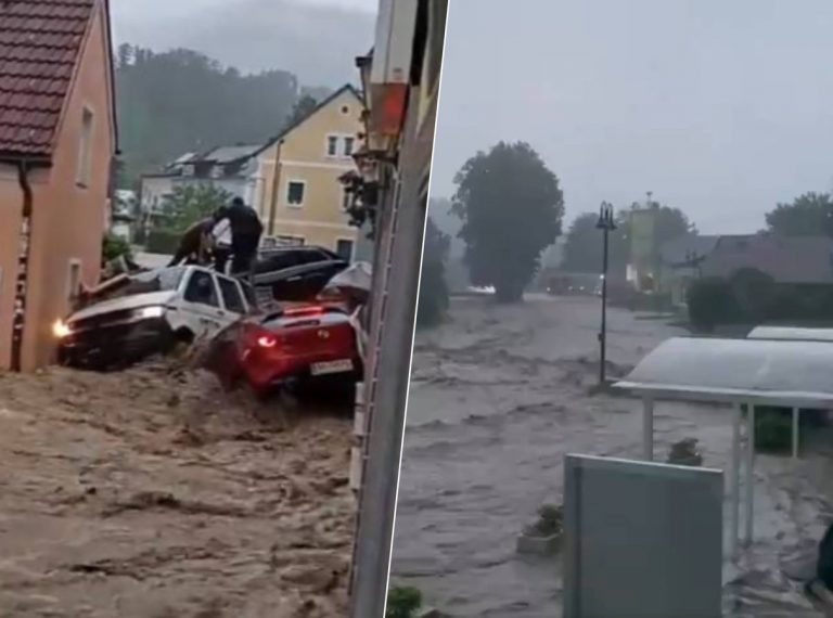 Overstromingen Oostenrijk hinderen