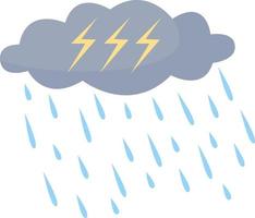 10 thunderstorm-semi-flat-color-element-vector