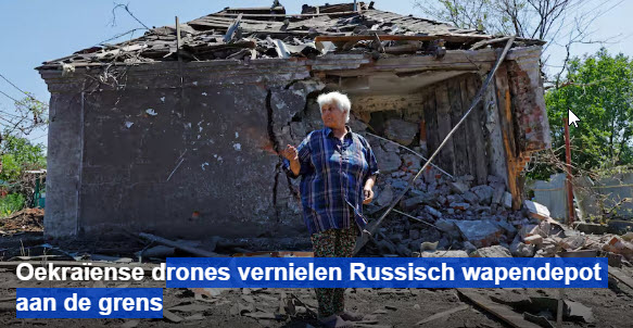 Oekraïense drones vernielen Russisch wapendepot aan grens