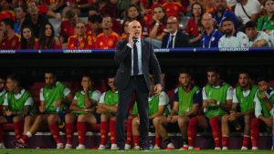 Spain head coach Luis de La Fuente during the UEFA Euro 2024 match between Spain and France, Semi-finals, played at Allianz Arena Stadium on July 9, 2024 in Munich, Germany. (Photo by Bagu Blanco / Pressinphoto / Icon Sport)