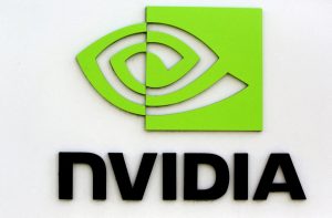 FILE PHOTO: The logo of technology company Nvidia is seen at its headquarters in Santa Clara, California February 11, 2015. REUTERS/Robert Galbraith/File Photo