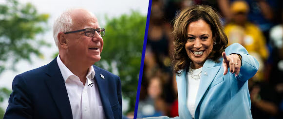 Kamala Harris gaat het samen met Tim Walz