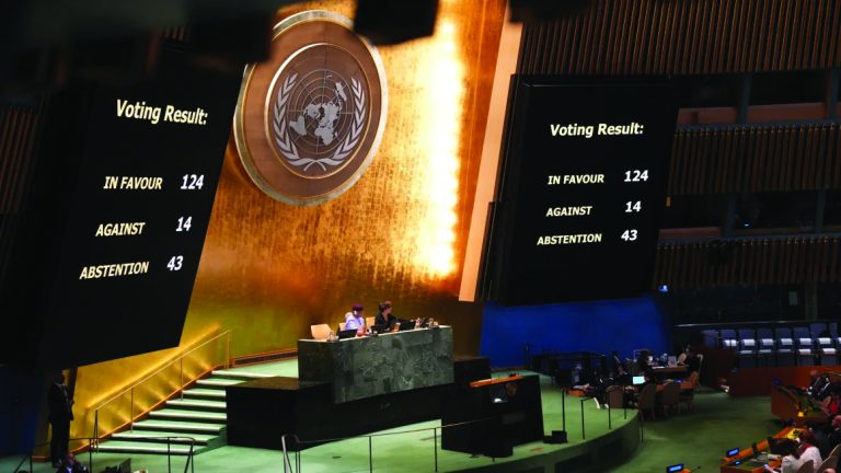 2 UN members vote to demand Israel end occupation of Palestinian territories ol