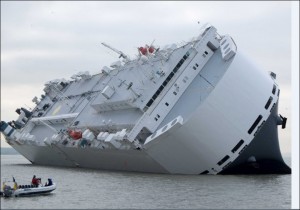 gestrand vrachtschip