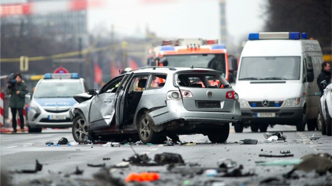 'Car bomb' in Berlin kills driver