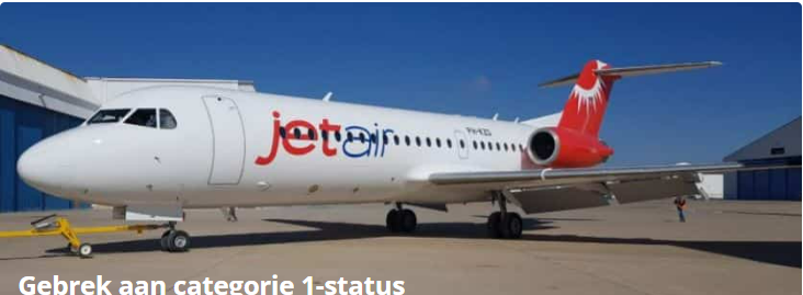 4 Gebrek aan categorie 1 status voornaamste reden faillissement JetAir