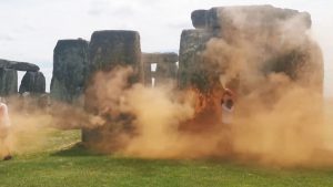 8 Stonehenge covered in powder paint