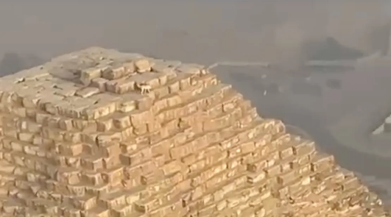 3 (18.00 uur)Dog spotted hanging out on top of ancient pyramid in Egypt